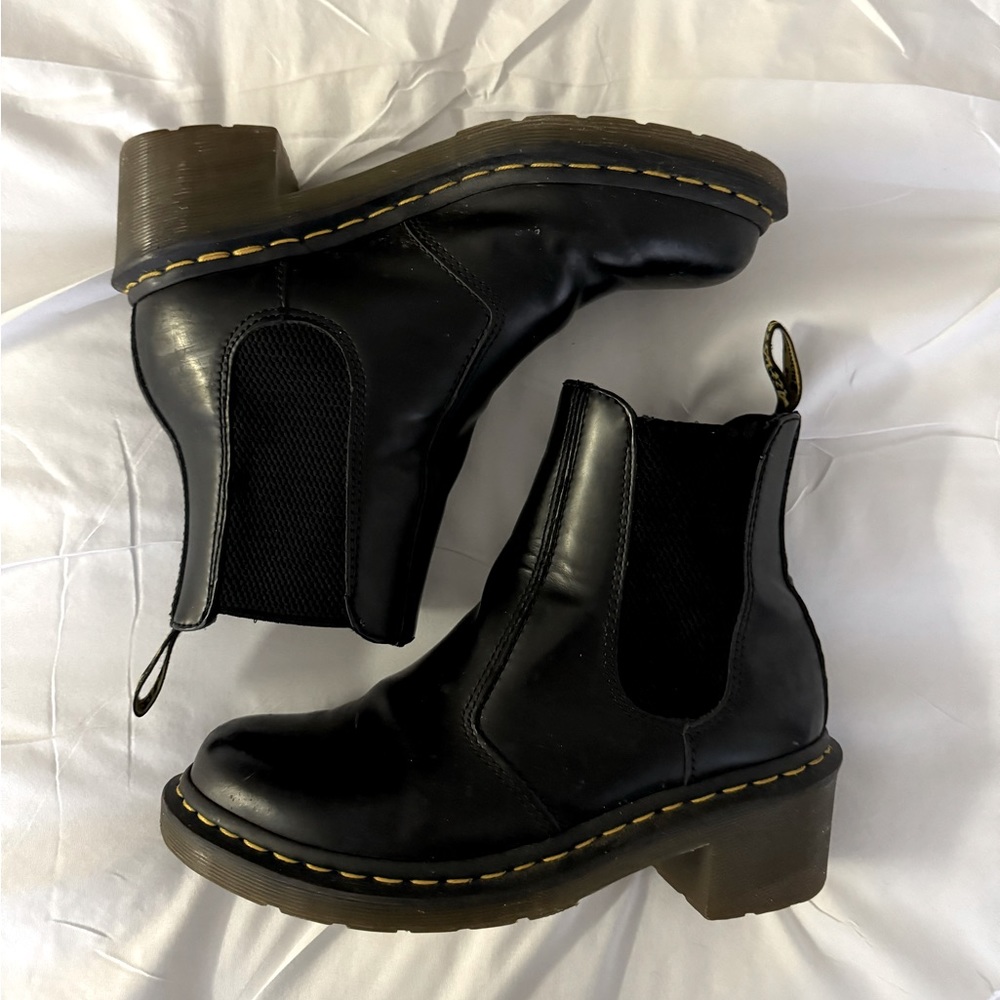 DOC MARTENS MINI HEEL BOOTS
